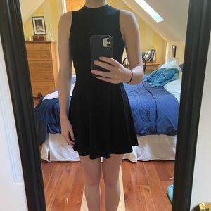 High neck, sleeveless dress